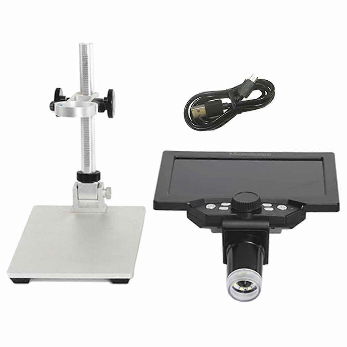 7 Inch LCD Digital Microscope 1200X Zoom, 12MP High-Resolution for Soldering & PCB Inspection,Conti