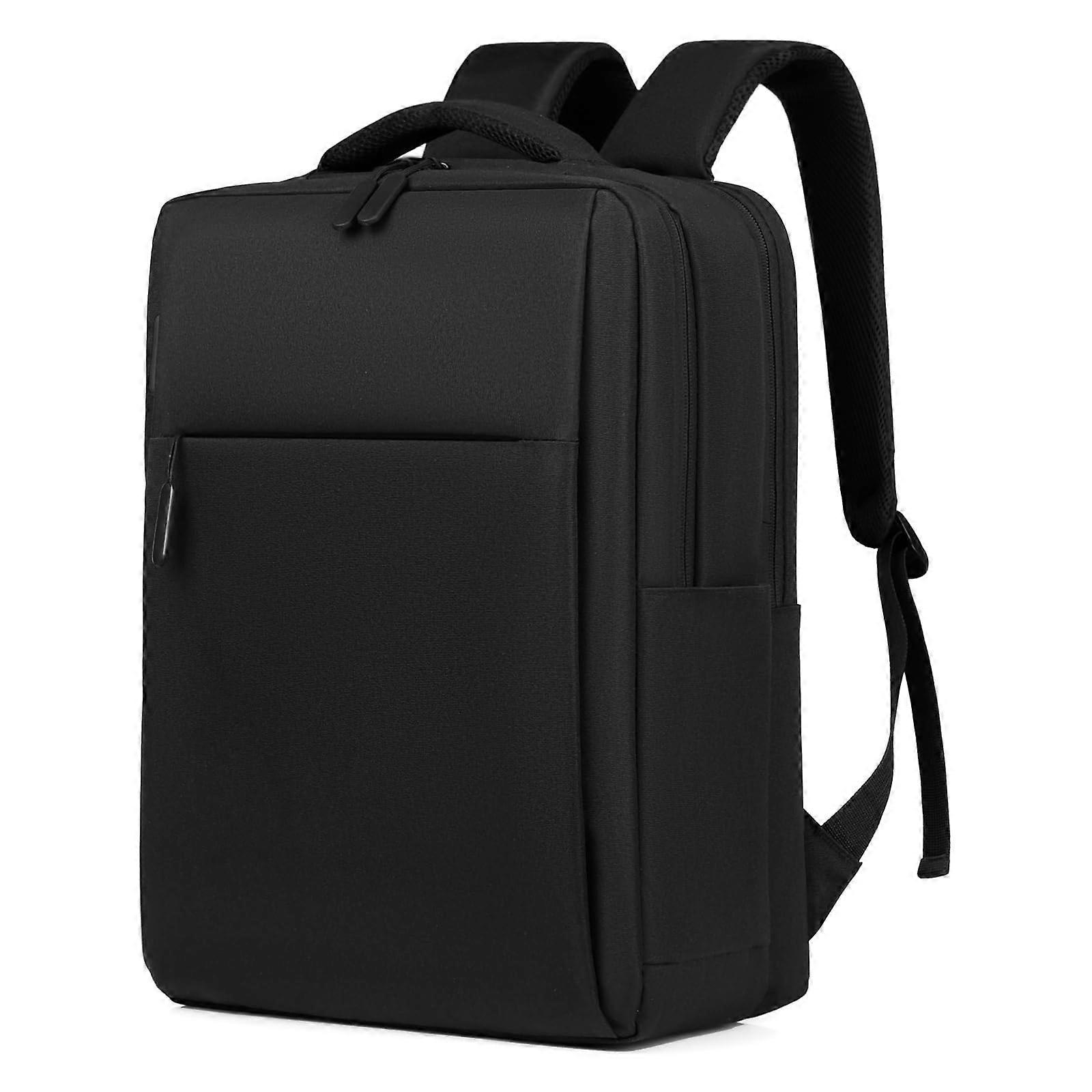 Travel Notebook Backpack Both 15.6 'laptop and 9.7' tablet with a USB charging port holds water -resistant business backpack (black)