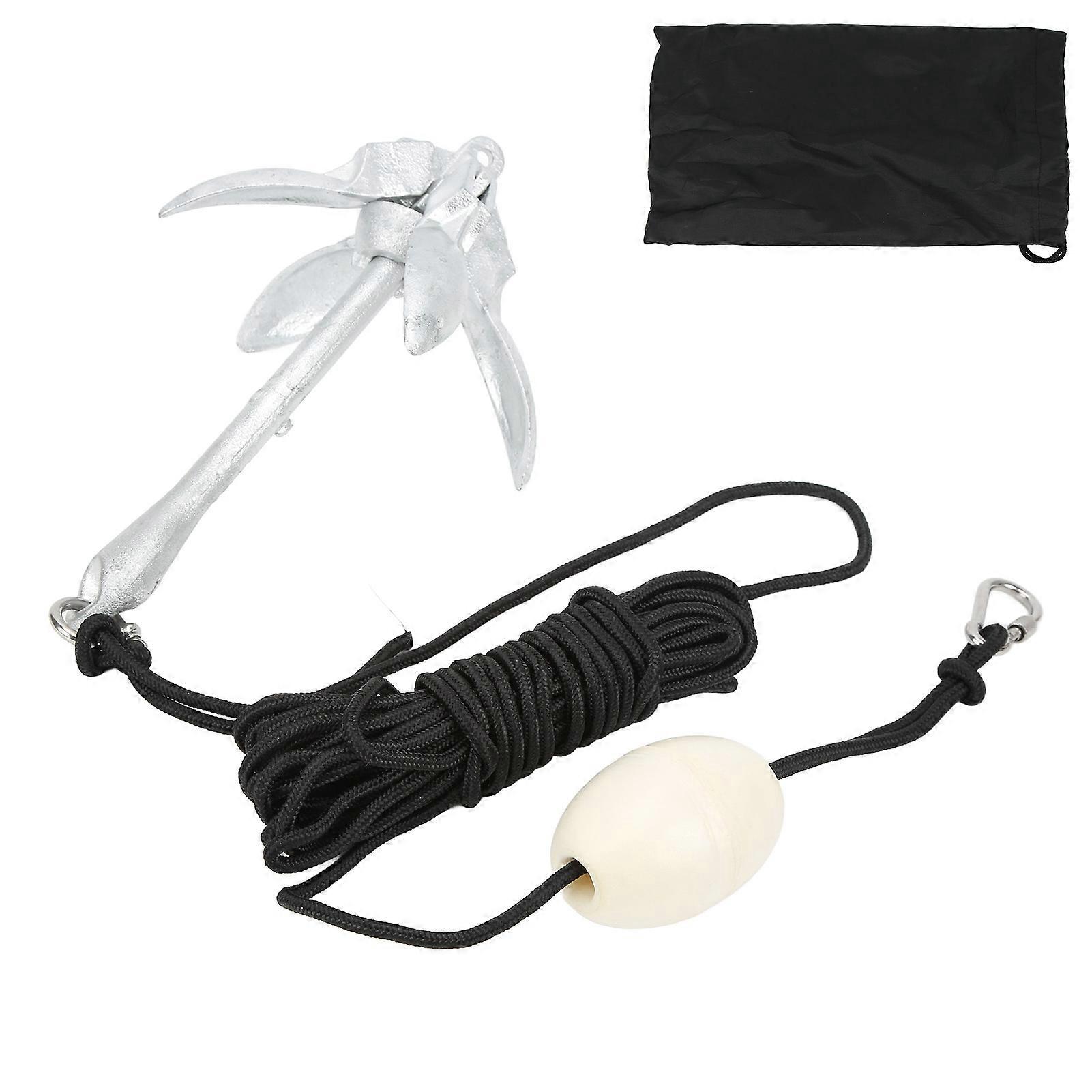 Grapnel Anchor Kit For Kayak Canoe, Best Design Folding Anchor With 25Ft Rope For Easy Storage And Portability, High Quality Galvanized Steel Marine