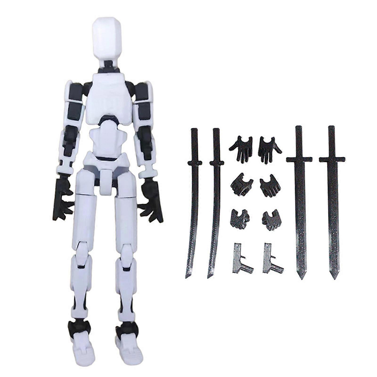 Personalized Multi Jointed Action Figure Model Special for Creative Hobbyists Customizable for Diversely Display Option White Black
