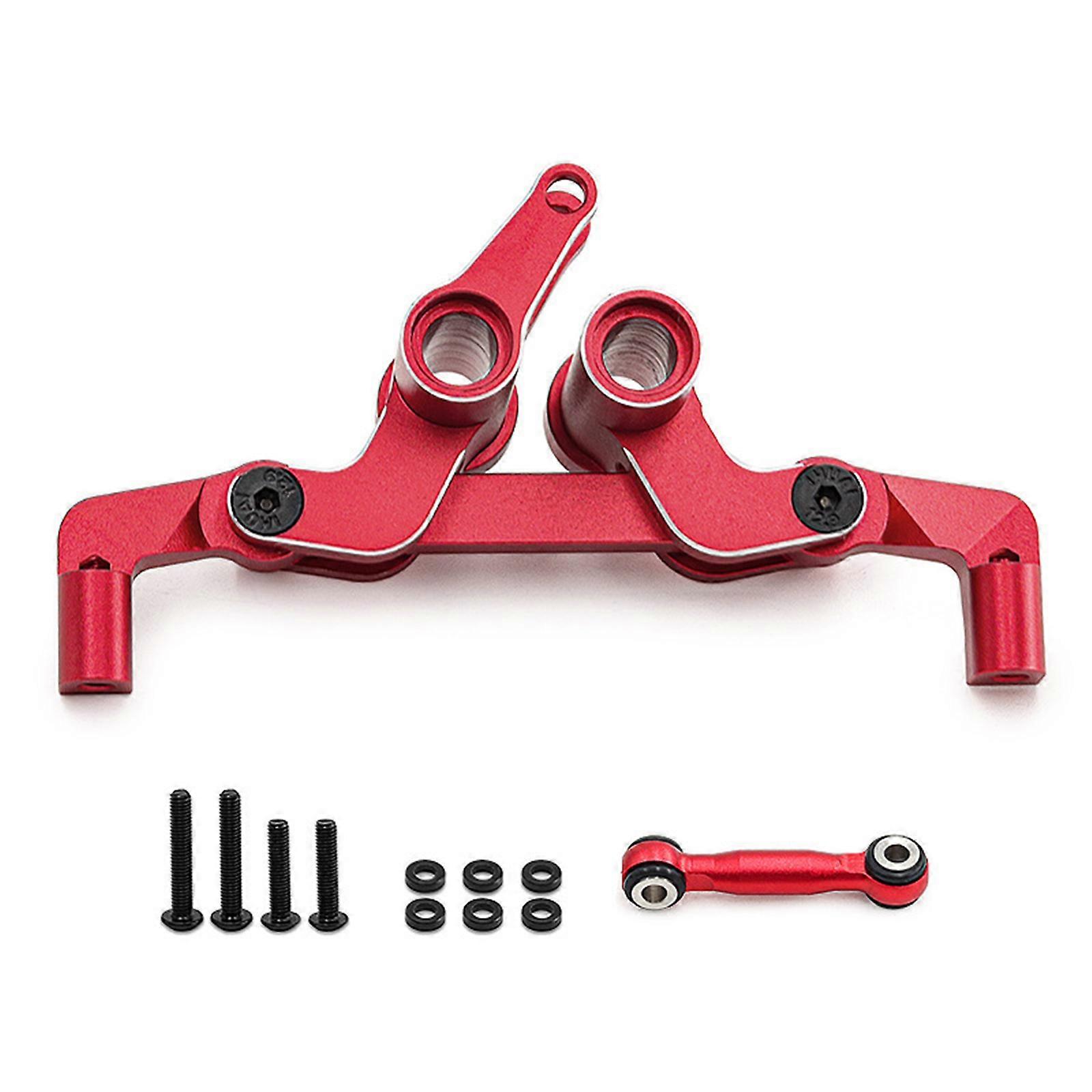 Remote Control Steering Cup Set for 1/10 Steering Knuckles Accessories Car Model Alloy Steering Knuckles Parts Tool Red