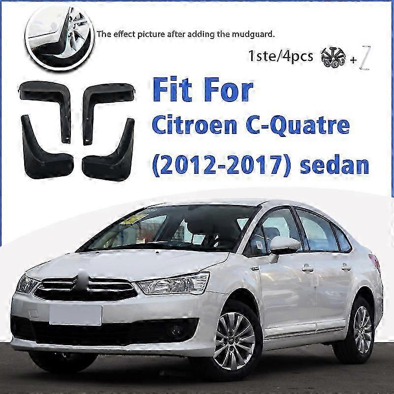 Mudguard For Citroen C-quatre 2006-2017 Front Rear 4pcs Mudflaps Mudguards Car Accessories Auto Styline Splash Guard Fender