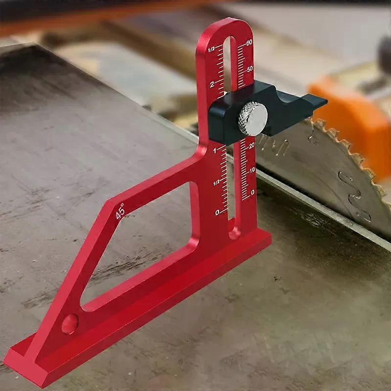 Adjustable Table Saw Depth Gauge 0-60mm W- Metric & Inch NC Laser Scale-Router Table Height Gauge Aluminum Alloy Measuring Gauge