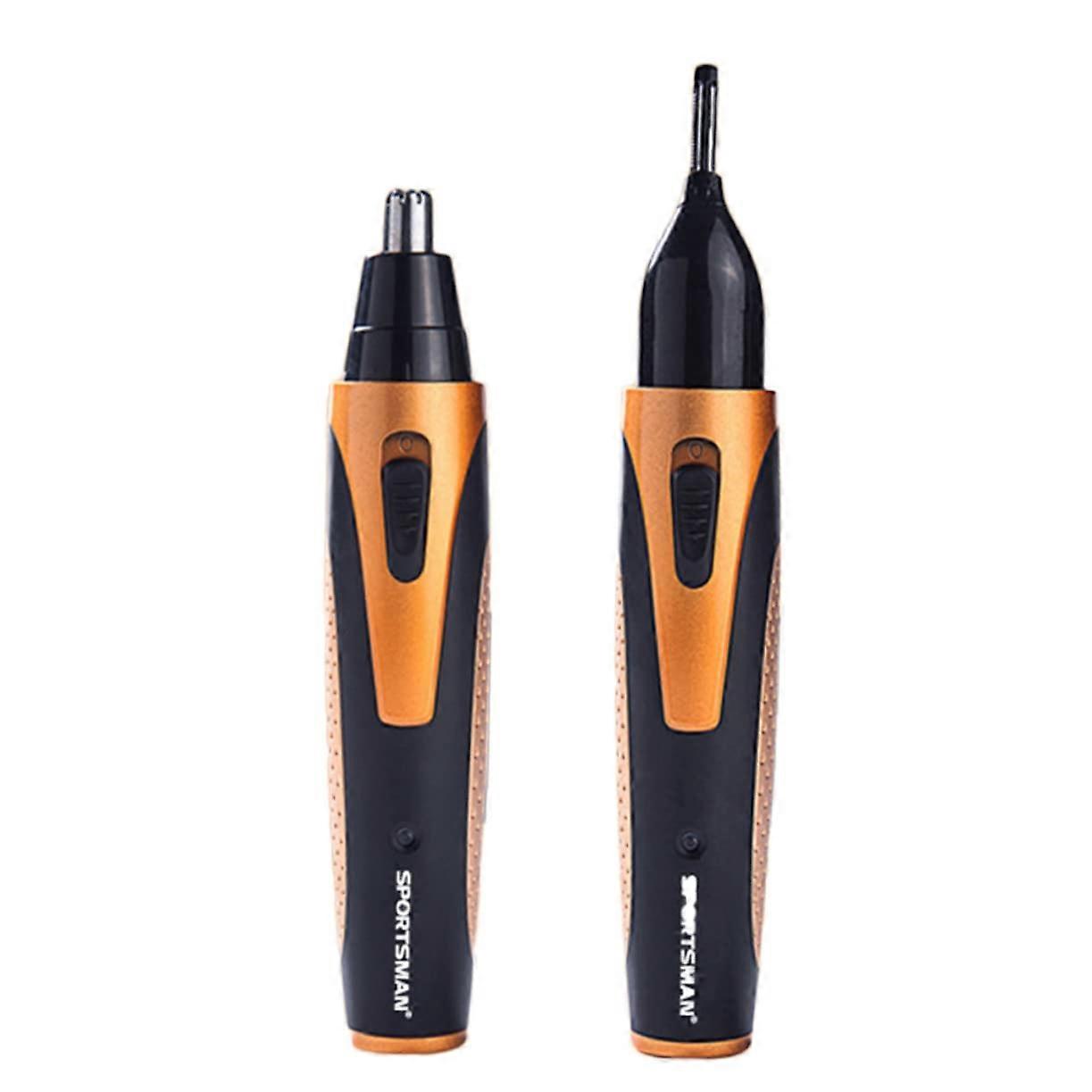 Nose Hair Trimmer and Ear Eyebrow Grooming Machine 2-in-1 Electric Shaver with Rechargeable Gold Design