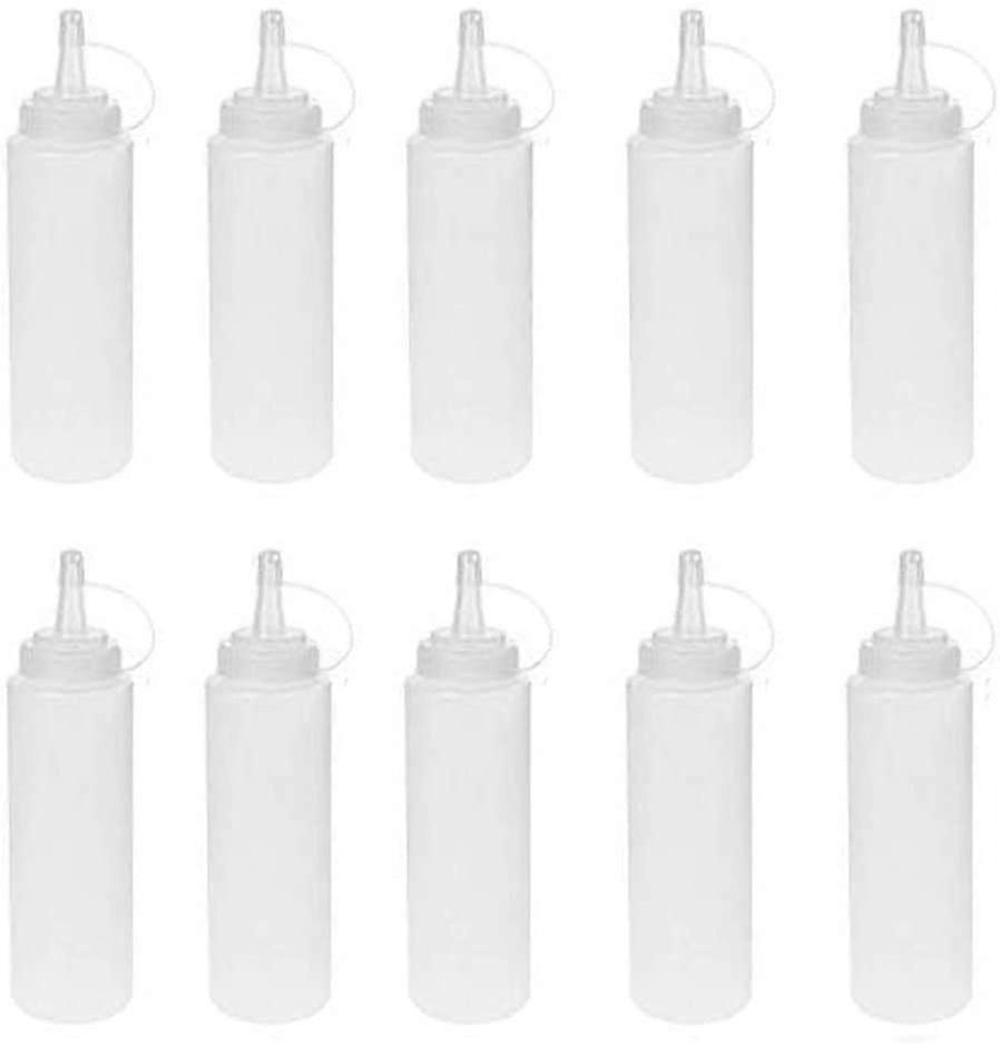 10 Pieces 8oz 240ml Squeeze Bottle, Multi-purpose Squeeze Bottle No Leak