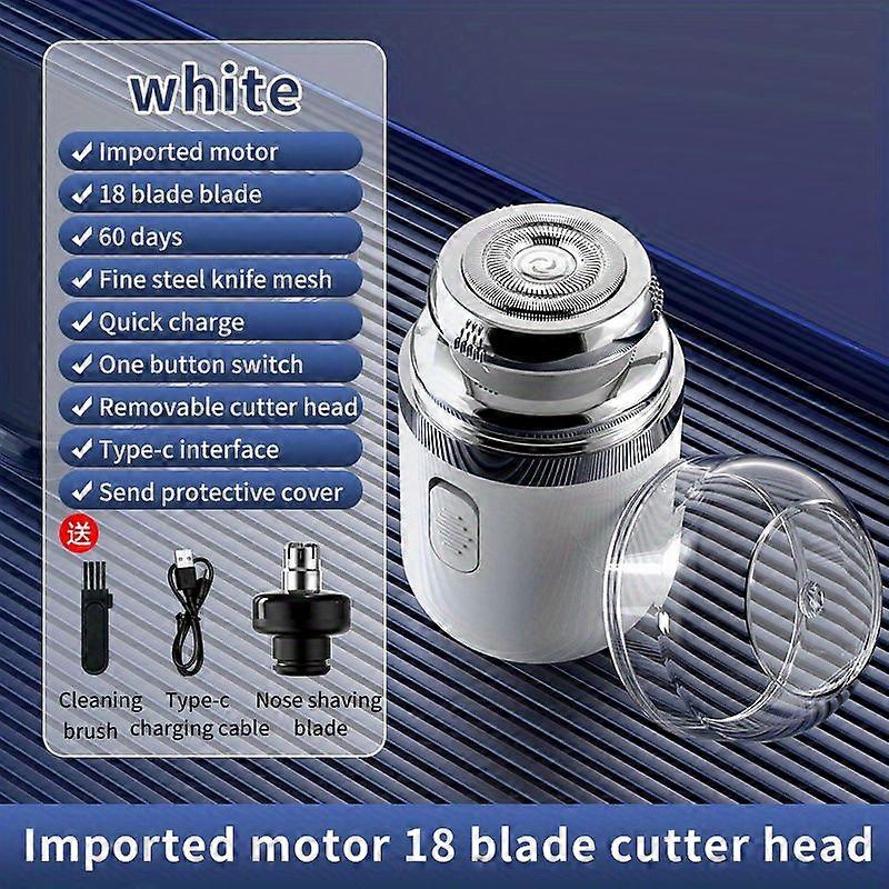 2 In 1 Mini Shaver For Men, Portable Waterproof Automatic Razor USB Rechargeable, Mini Portable Electric Shaver For Men, USB Rechargeable Rotary Shave