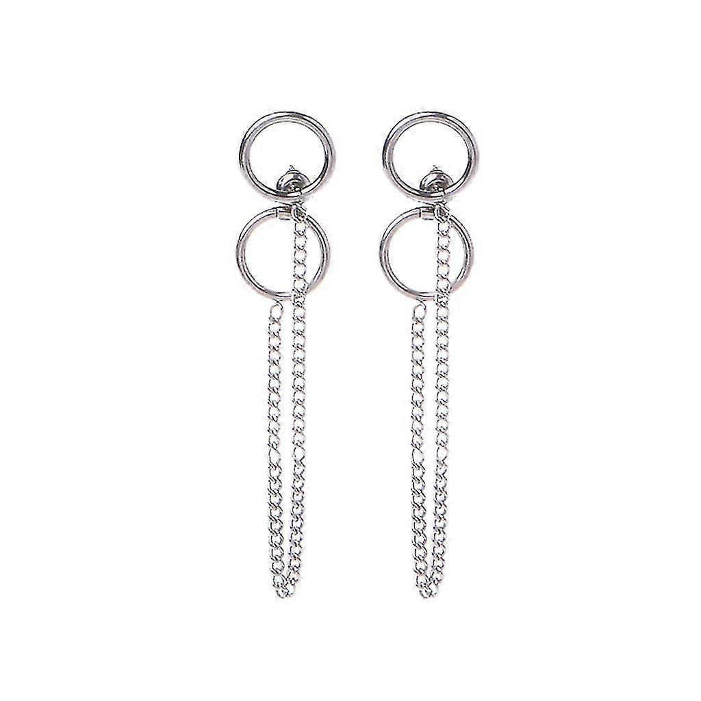 Unique Classic Stacking Circle Shape Stud Earrings Solid Color Earrings Unisex