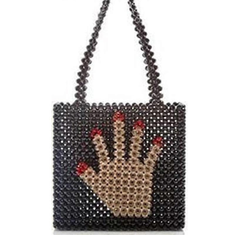 織られたビーズ透明バッグカスタマイズポケットブックとハンドバッグ女性様々なパターンパズルクリア財布ハンドバッグ