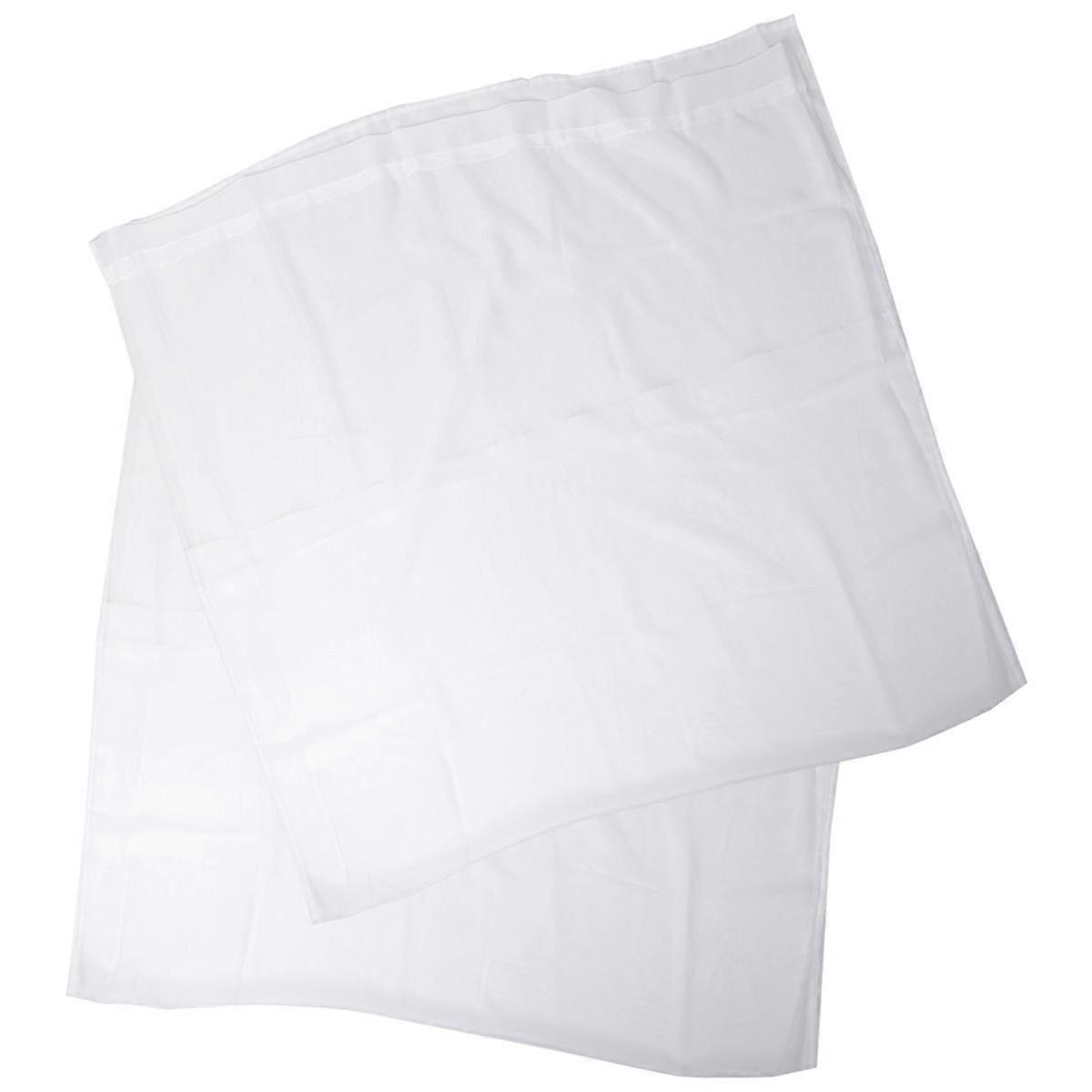 Window White Sheer Curtains 90 Inches Long 2 Panels Sheer White Curtains Clear Curtains Basic Rod Pocket Panel