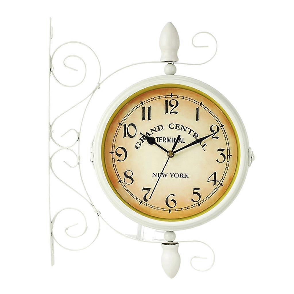 Radio Wall Clock Double-sided Station , 33 X 32 Cm
