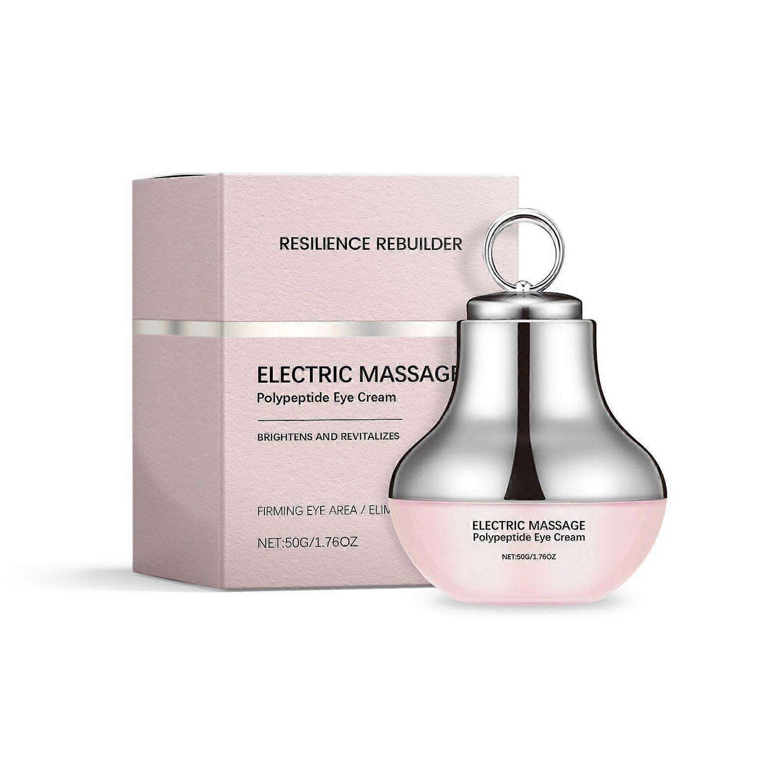 Electric Massage Eye Cream for Dark Circle, Firm and Smooth of Fine Lines, Tired Eye Refreshment with Gentle Vibration, for Anti-Wrinkle, Firming, Moi