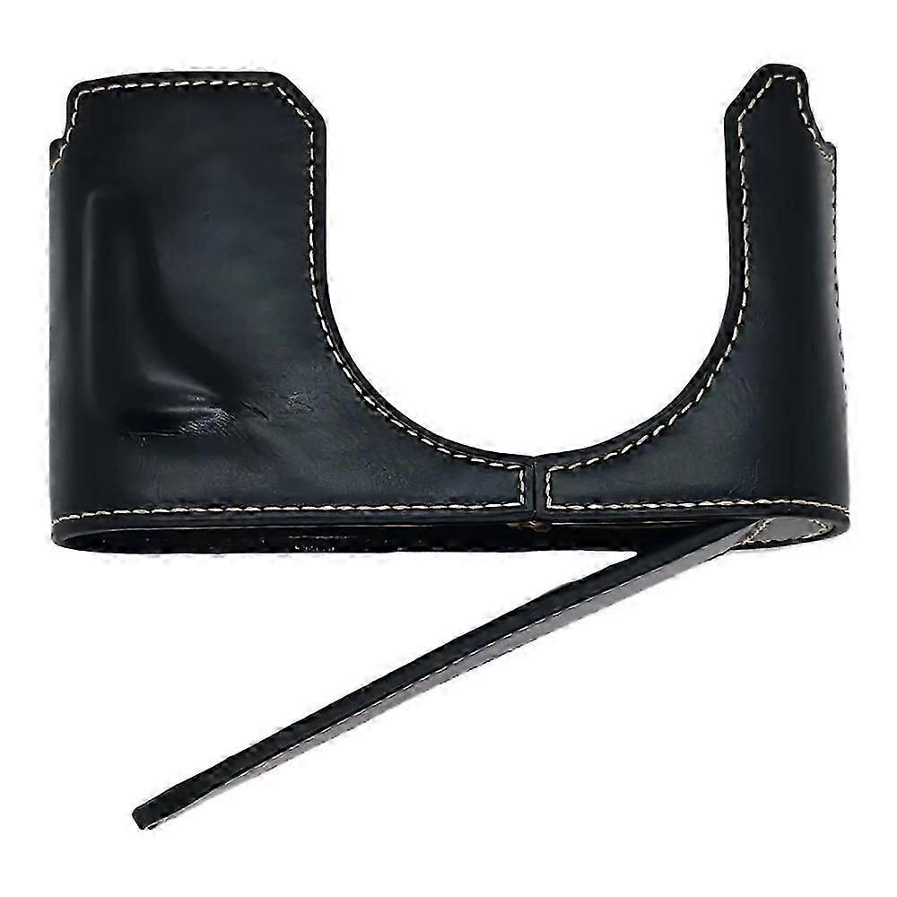 For Leica Q3 Camera Case Leather Bottom Case Easy to Replace Battery - Coffee