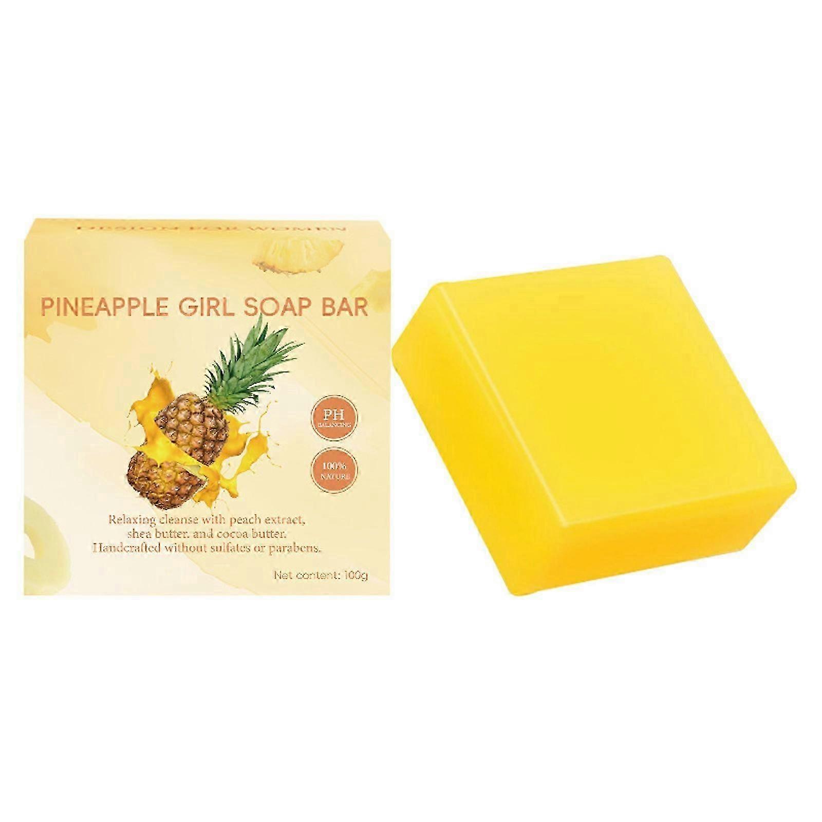 Pineapple Soap Oil Soap Hand Made Cold Process Soap Bath Soap 100g