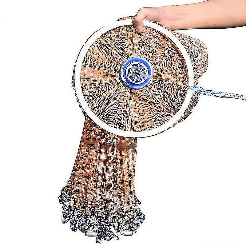 El Atma Balık Ağı Alüminyum Halkalı Taşınabilir Dökme Ağ Ağır Hizmet Tipi Güçlü Lastik Tuzağı Mesh