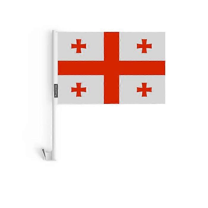 Flag - Multicolor - Georgia Car - 10 pieces - 14 x 21 cm - Polyester