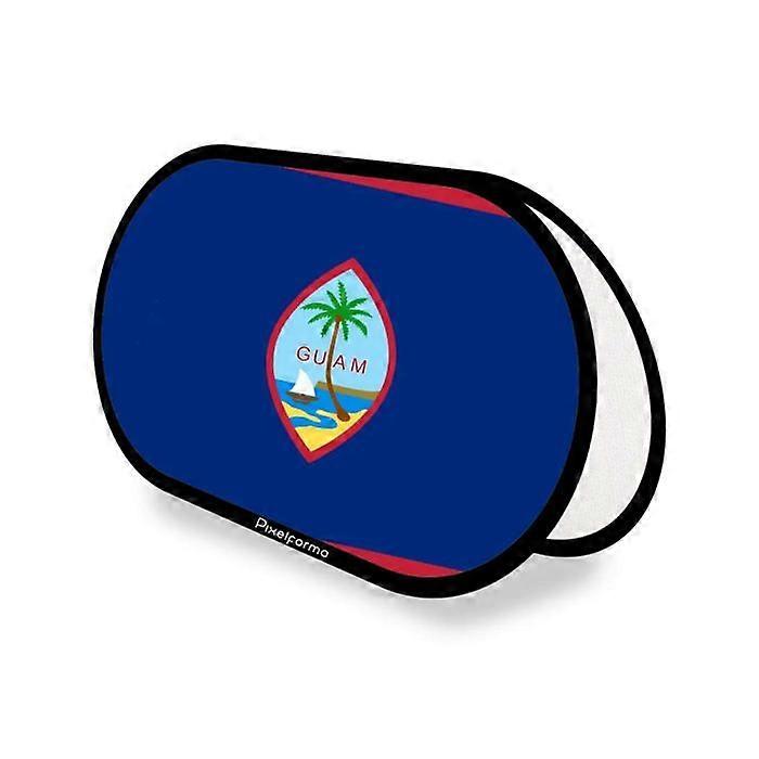 Oval Flag - Guam - 70 x 120 cm - Polyester - Double-sided print - Foldable retractable
