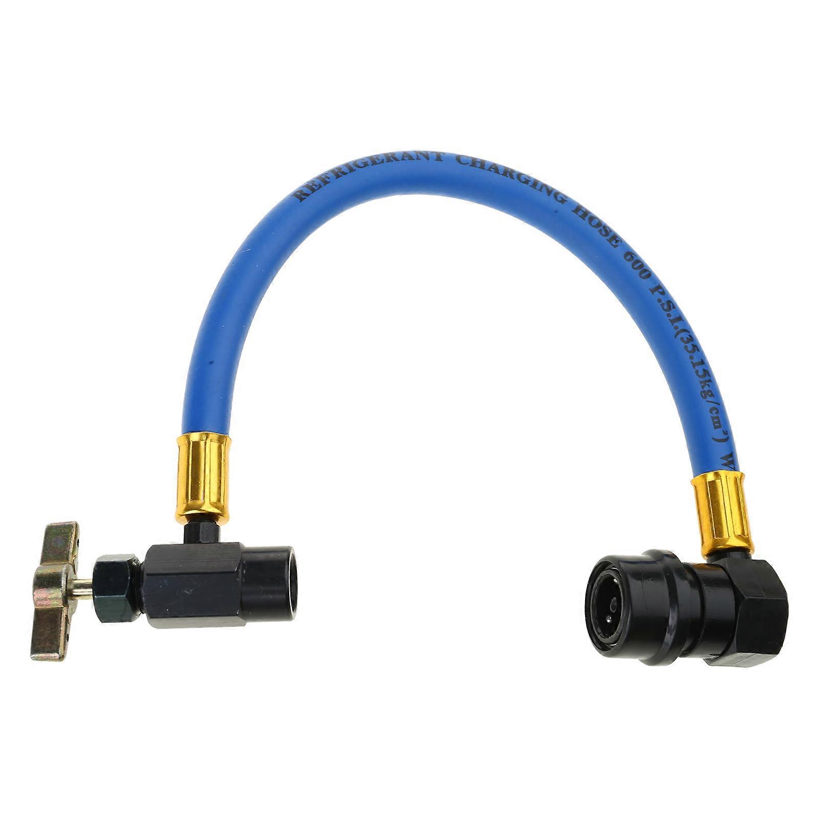 600PSI R134A AC Auto Conditioning Recharge Hose Refrigerant Can Tap New Blue