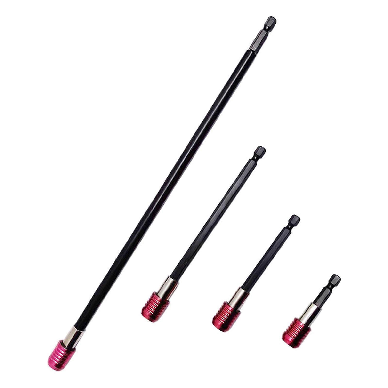 4Pcs Drill Bit Extension Magnetic Drill Extension Bit Holder 1/4inch Hex Drill Bit Extension Rod Screwdriver Bit Holder Multicolor