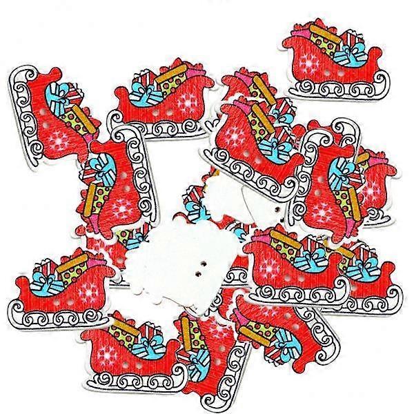 Christmas Sled Sleigh Button Assortment for Creative Projects