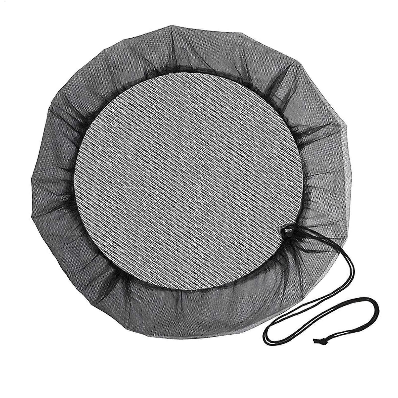 Rain Barrel Net Cover Drawstring Design, Water Tank Net Cover, Reusable Polyester, 60 cm Diameter, For Yard And Garden