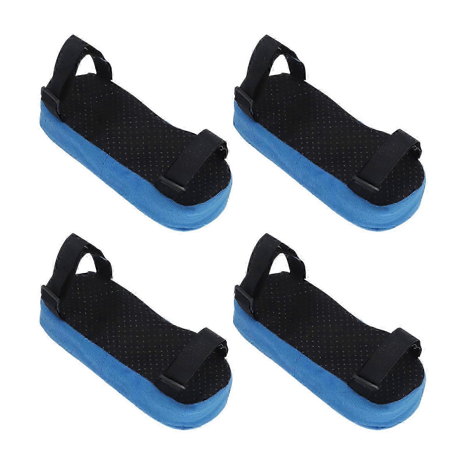 4 Pack Chair Armrest Pads with Adjustable Straps, Multi-Function Elbow Support Covers - Blue