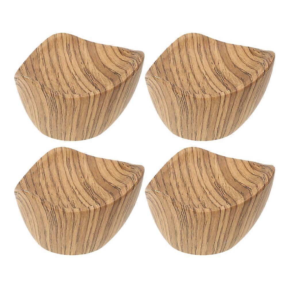 4pcs Pot Lid Handle Replacement Heat Resistant Wooden Pattern Knobs for Comfortable Installation, Compatible with Various Pot Lid Types