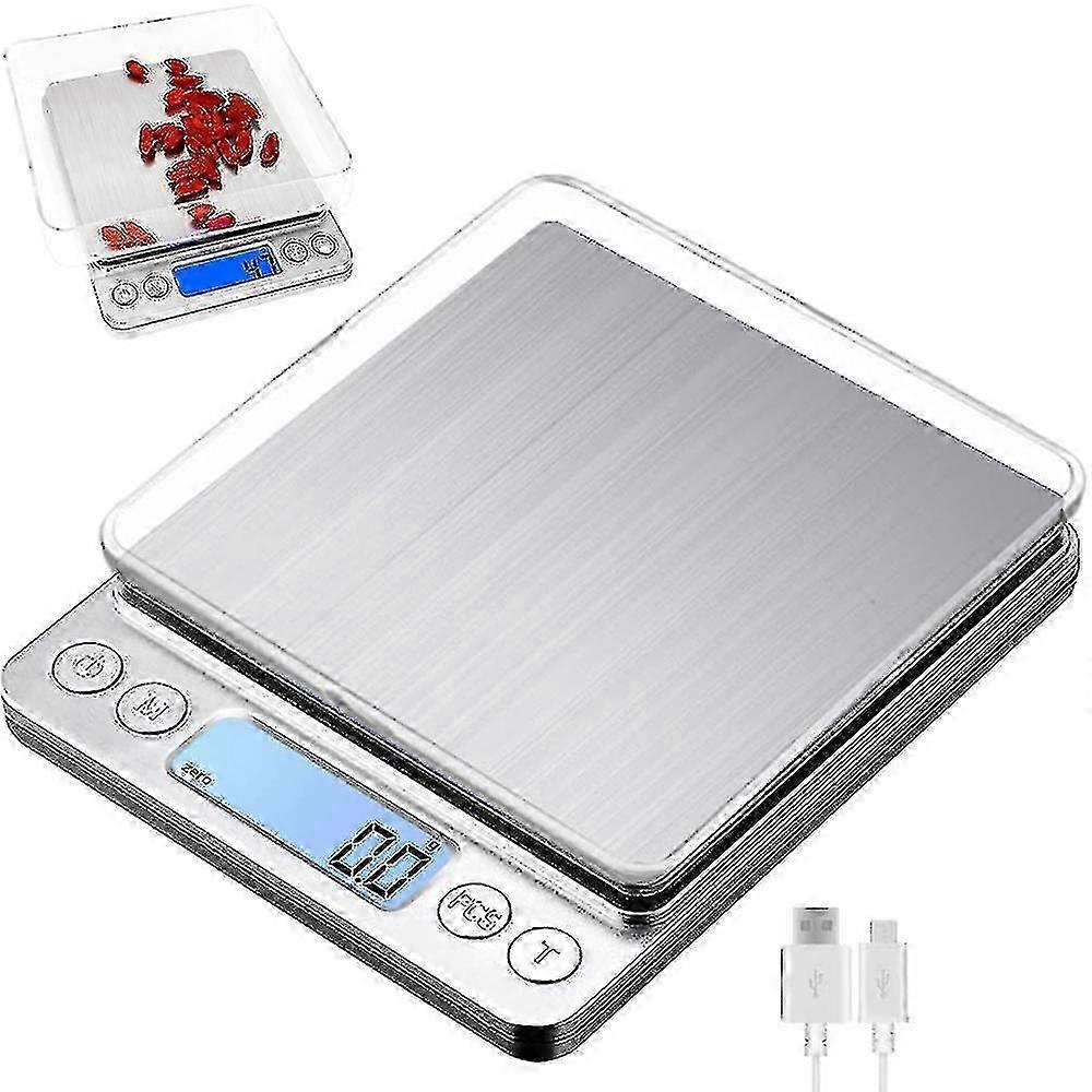 USB Rechargeable Digital Kitchen Scale, Precision Electronic Scale Suitable for Various Cooking Needs