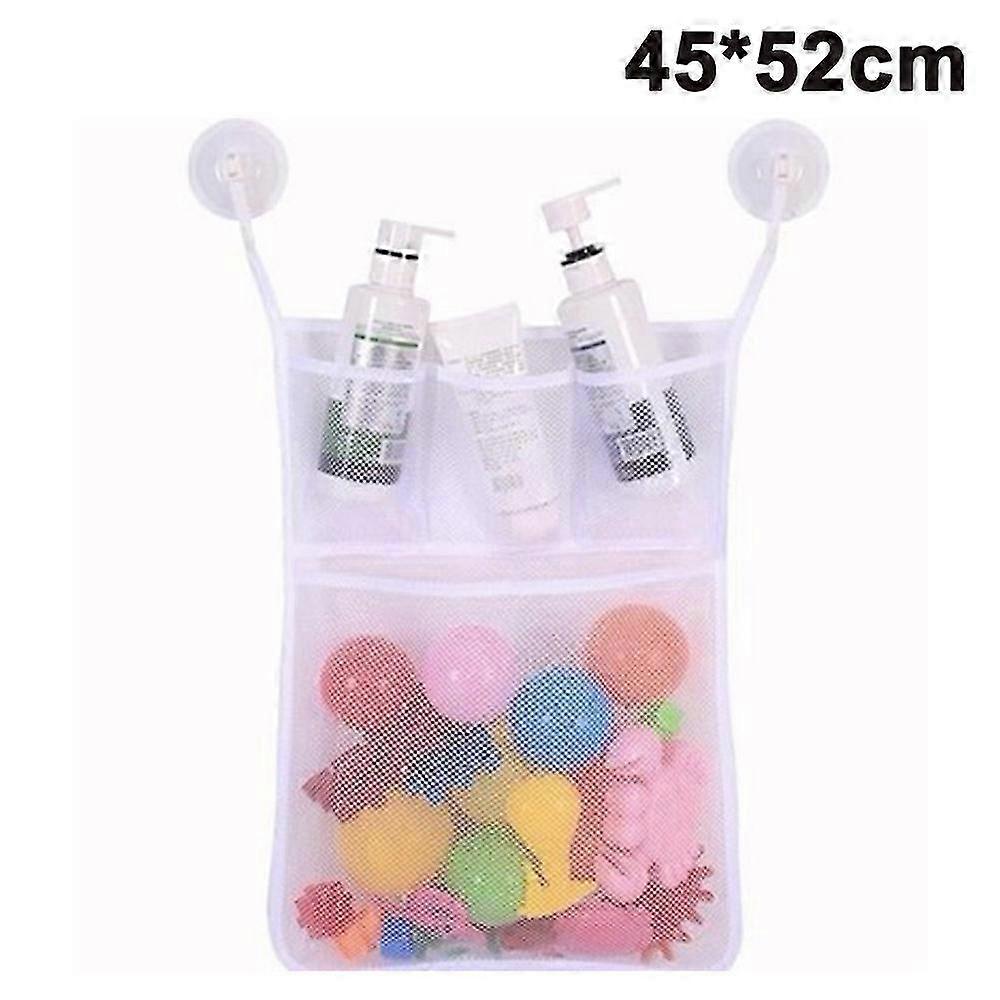 カビに強いメッシュバスおもちゃオーガナイザー(吸引フック付き) - 子供のためのシャワー収納