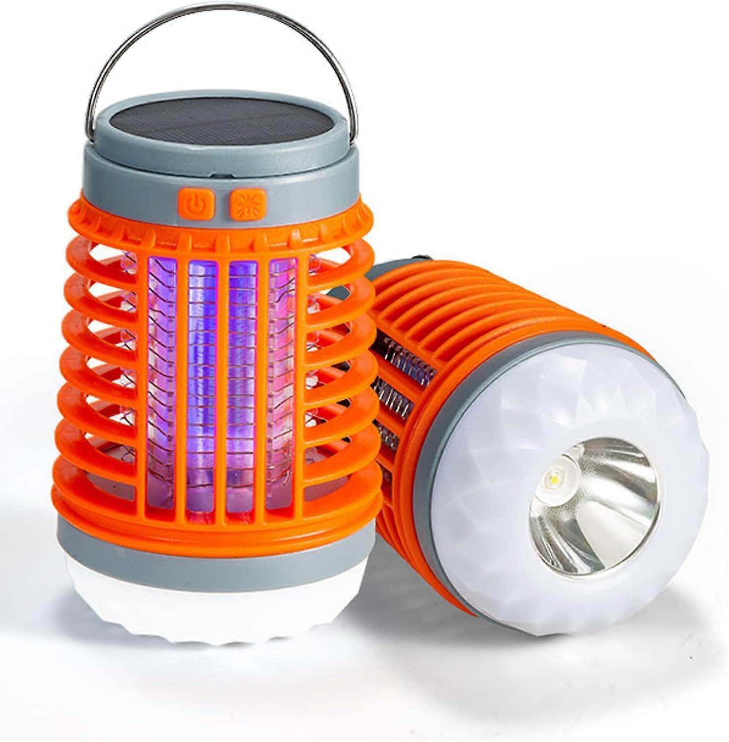 Indoor Outdoor Electric Bug Killer Rechargeable Mosquito Trap and Fly Killer Portable with USB, UV Light and Safety Net