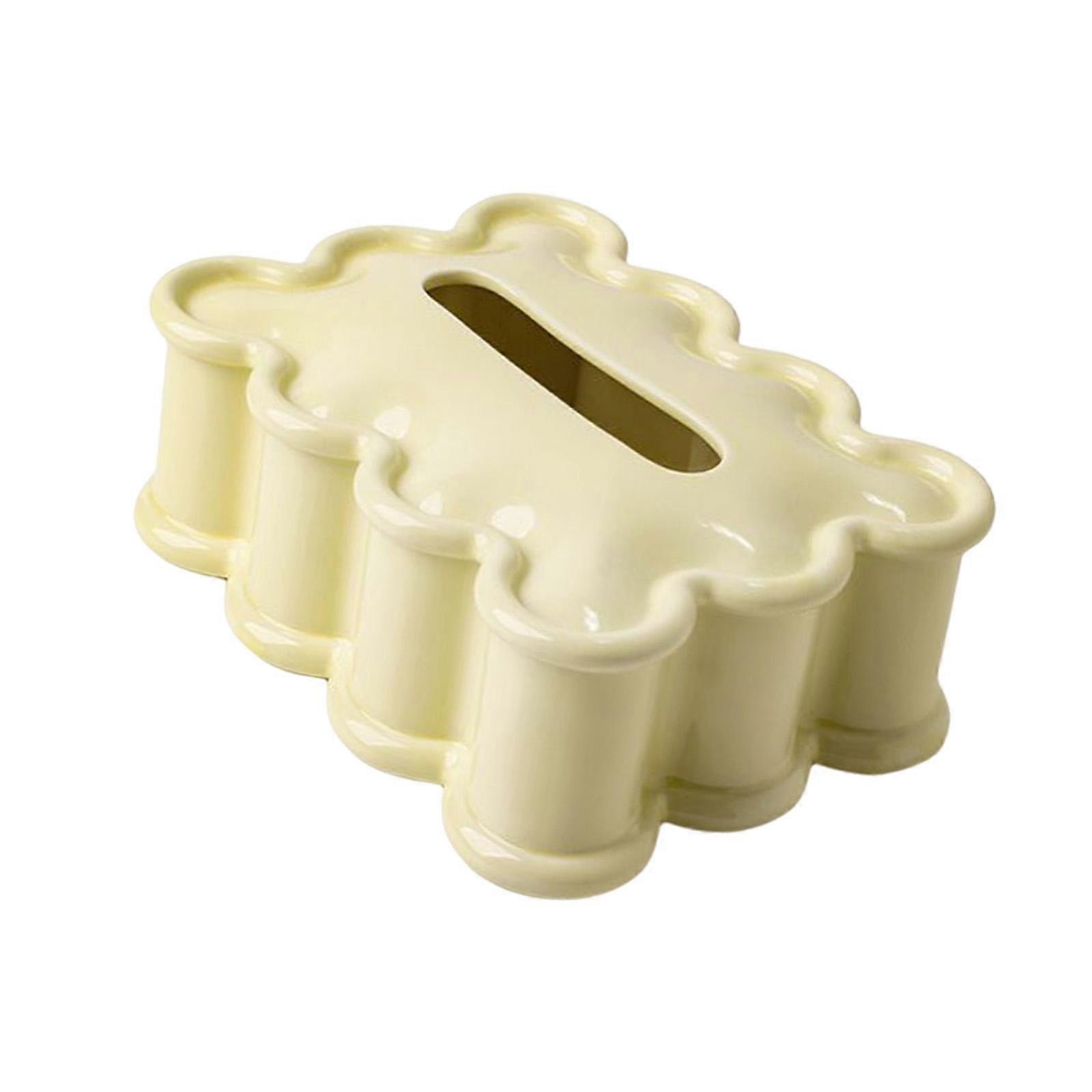 Ceramic Tissue Box Cover Housewarming Gift Stylish Square Ornaments Decor Table
