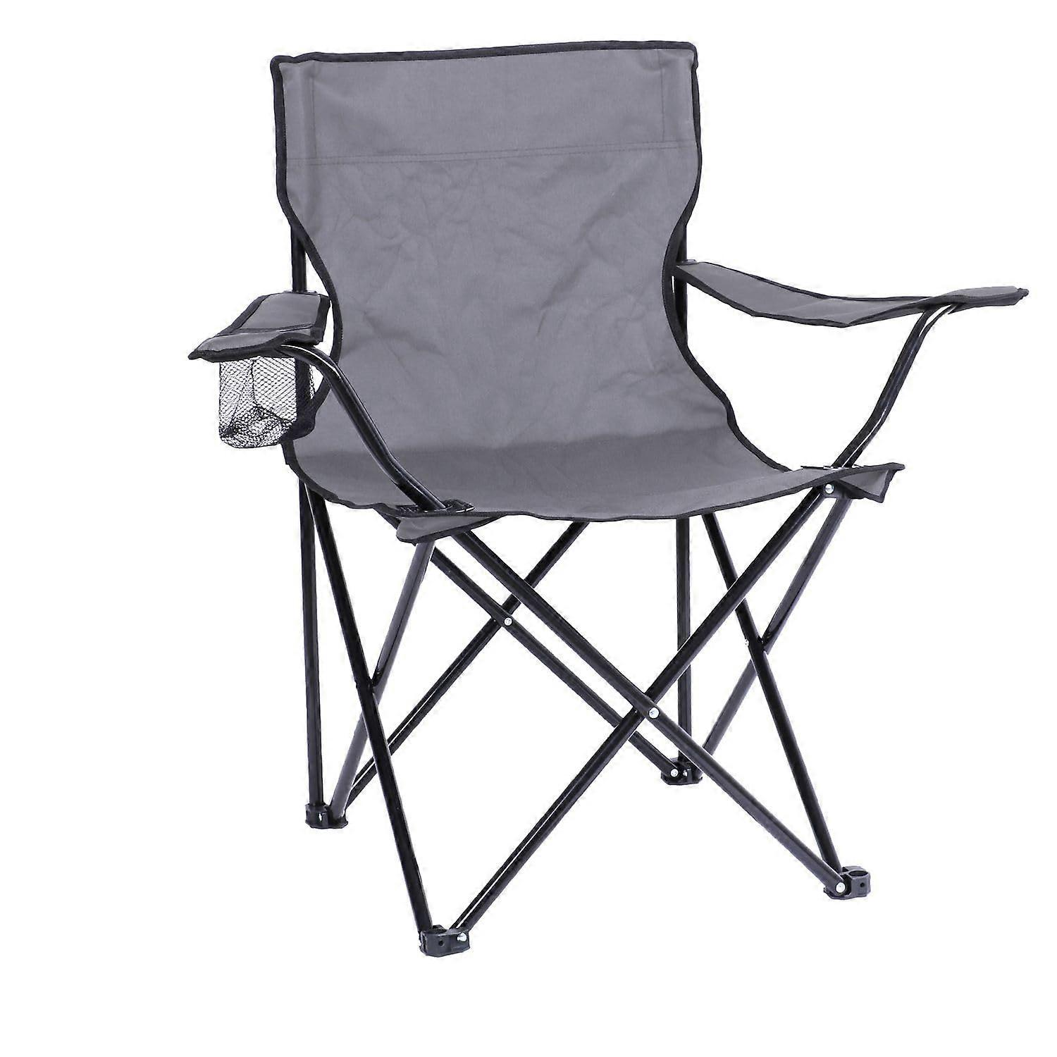 Camping Chair Charcoal Grey Portable Outdoor Seating Lightweight Compact