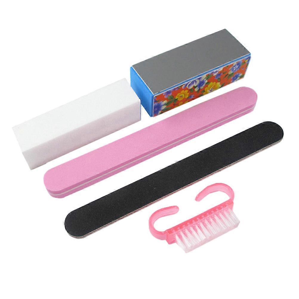 Nail Art Essentials with Sandpaper Design, Portable and Washable Manicure Set