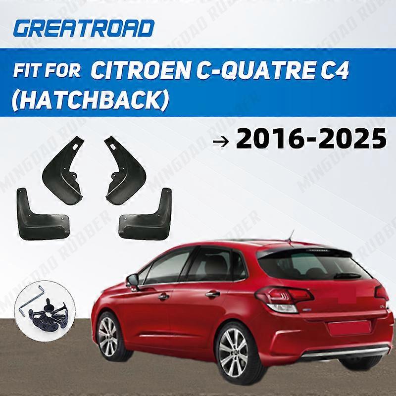 For Citroen C-Quatre C4(Hatchback) 2016-2025 2019 2020 2021 2022 2023 2024 Mudflaps Splash Guards  Mudguards Mud Flaps Fender