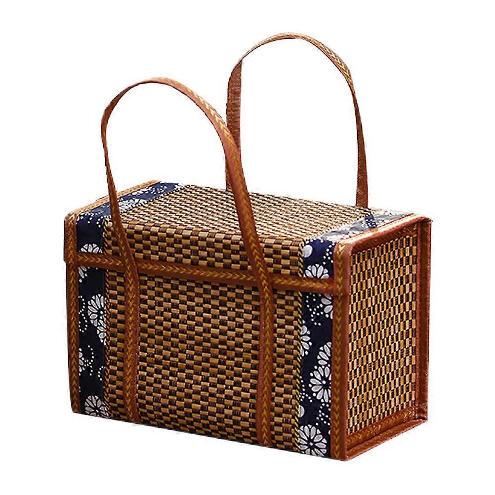 Picnic Basket Container, Foldable Design with Ergonomic Handle for Outdoor Fun