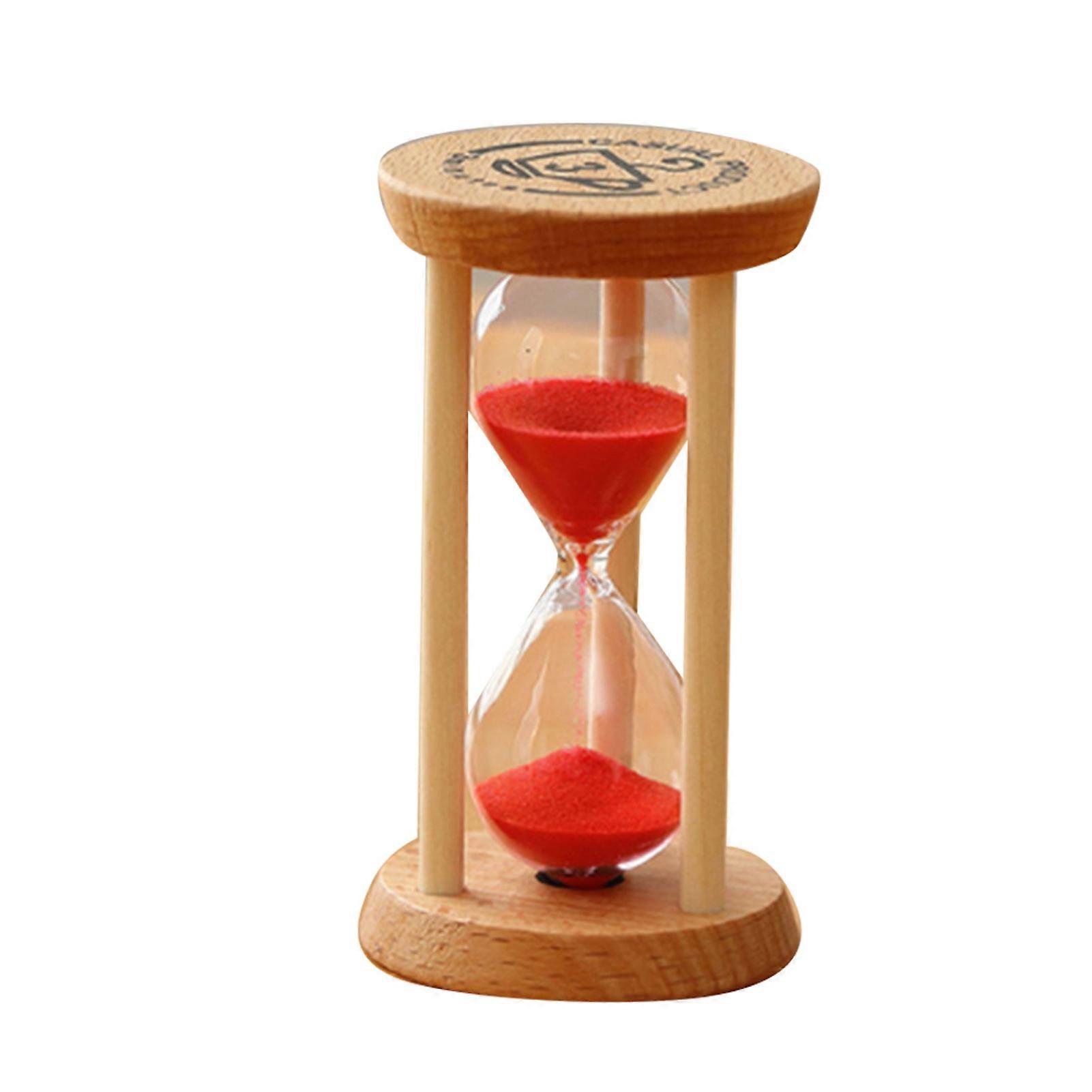 Hourglass Sand Timer Three minutes Sand Clock Round Watch  Wood Timer