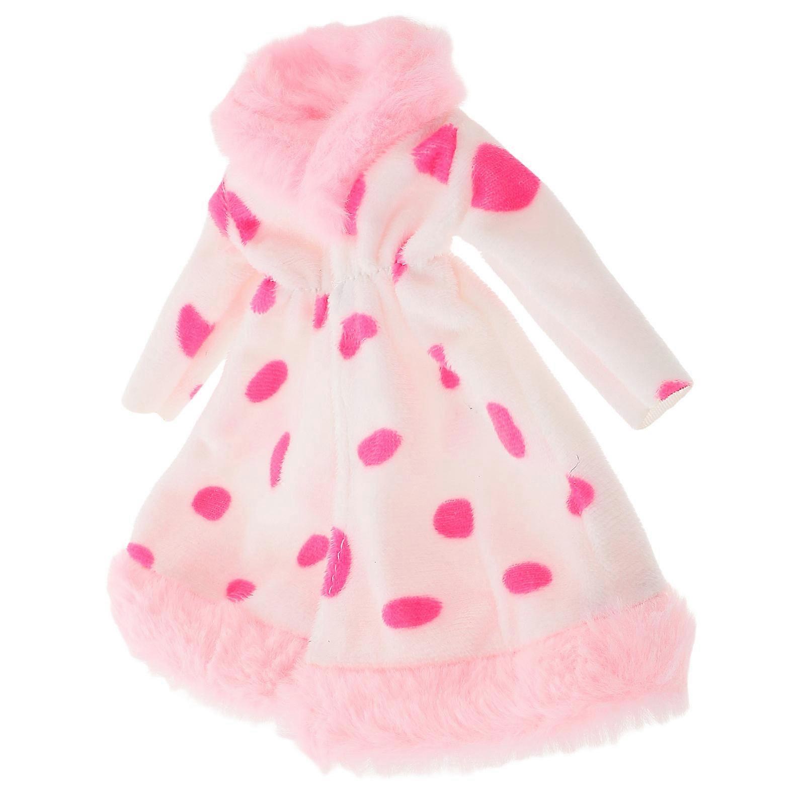Plush Reusable Doll Coat Adorable Outfit Fine Craftsmanship Easy Dress Up Accessory for Washable Doll Costumes
