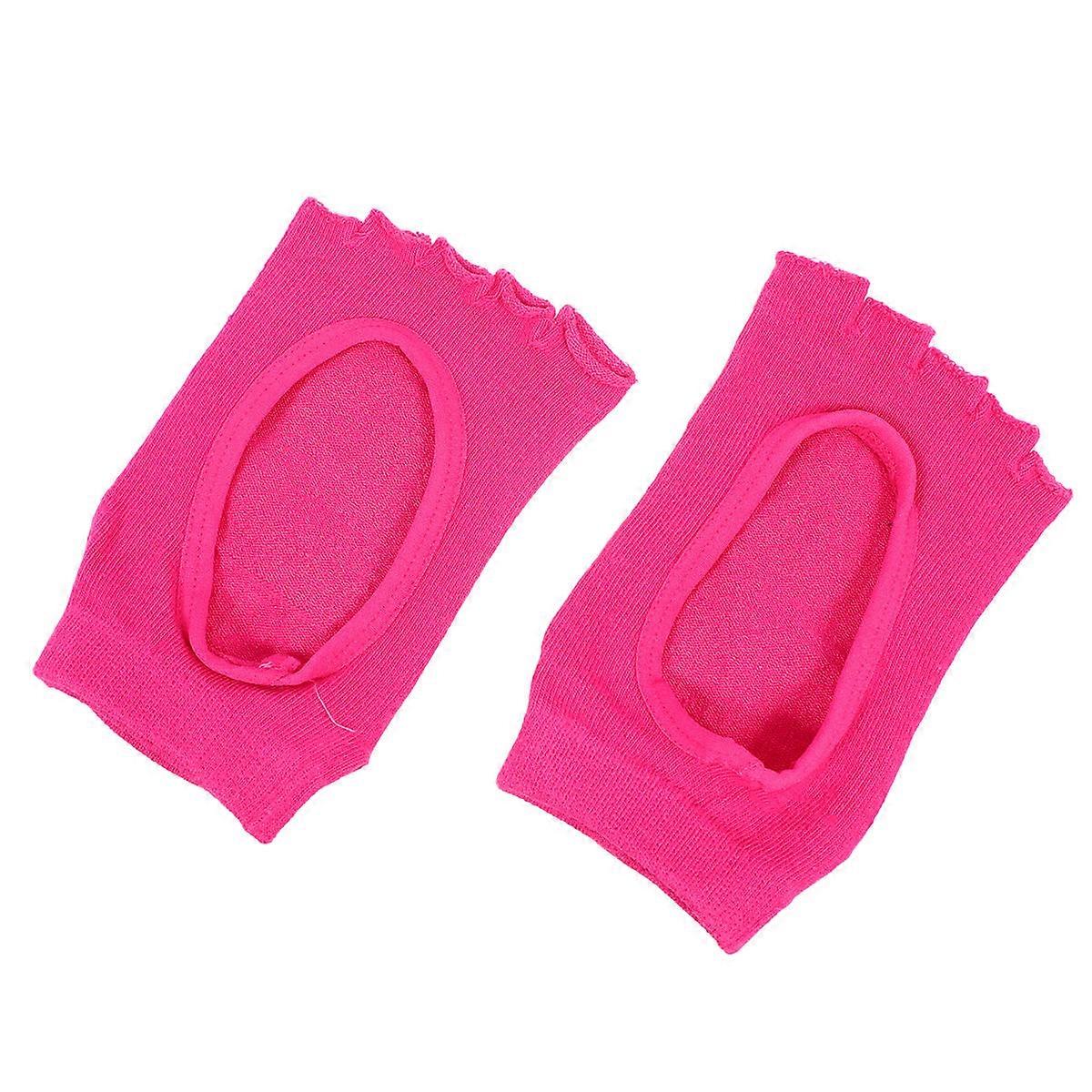 Yoga Socks Non-Slip Breathable Hollow Design For Women Rosy Average Size Separate Package 1 Pair