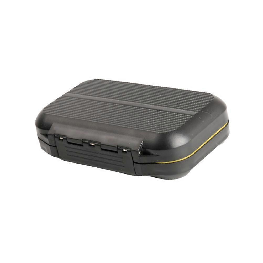Fishing Lure Storage Box ABS Waterproof 13.6*8.6cm Black 4-Layer Fishing Tackle Double Side Open 1Pcs