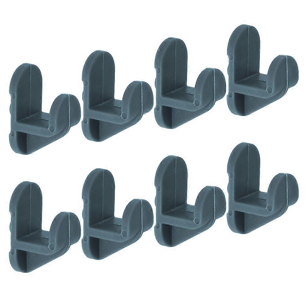 Refrigerator Support Clamp Freezer Shelf Clips Home Use Grey 3.50X2.70X1.80cm Save Space Organize Items 8Pcs