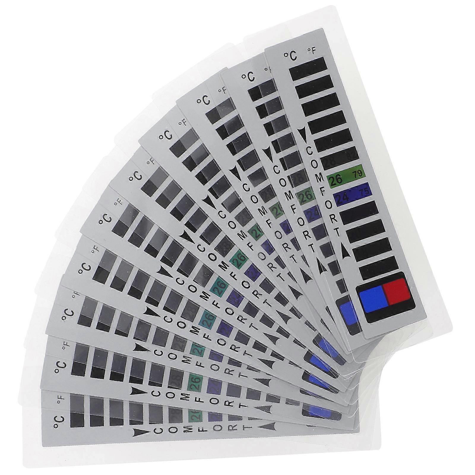 Adhesive Temperature Strip For Water Temperature Strips Multi Sewable Down Jacket 5.4X1.5X0.0in LCD Temperature Sensing 10Pcs