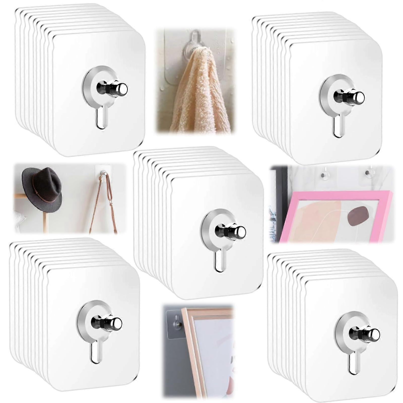 Pack of 50 Adhesive Nails, No Drilling, SelfAdhesive Hooks for Pictures, Frames, Posters