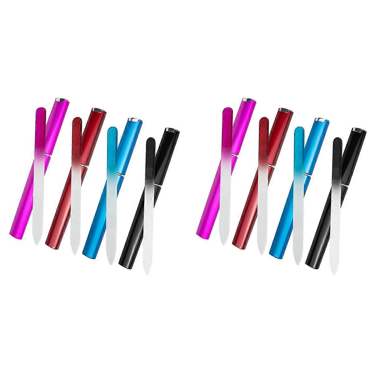 4 Pack , Crystal Nail Files with Case, Double Sided