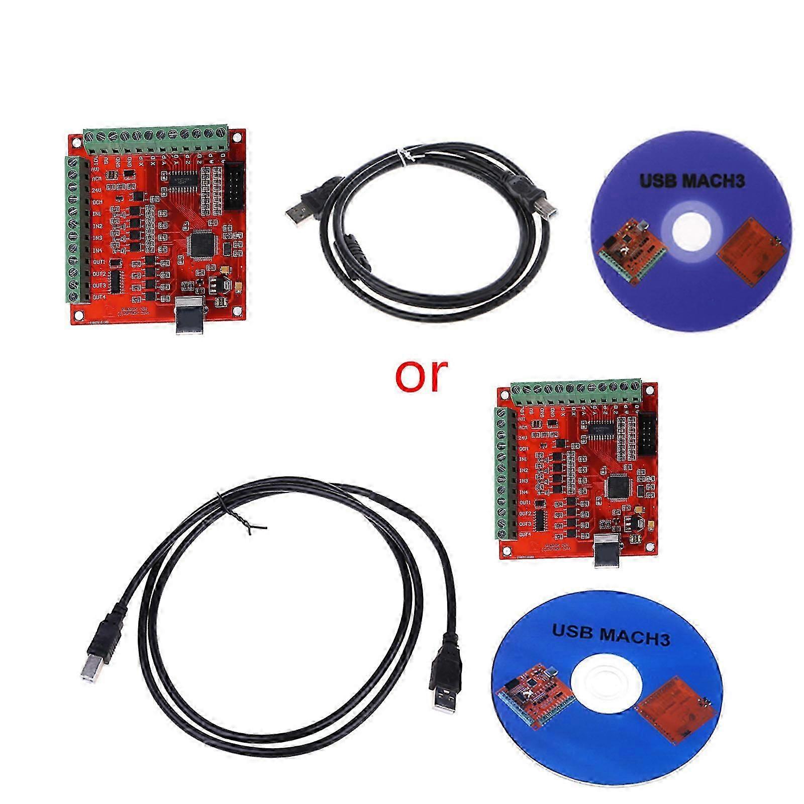 CNC USB MACH3 100Khz Breakout Board 4 Axis Interface Driver Motion Controller