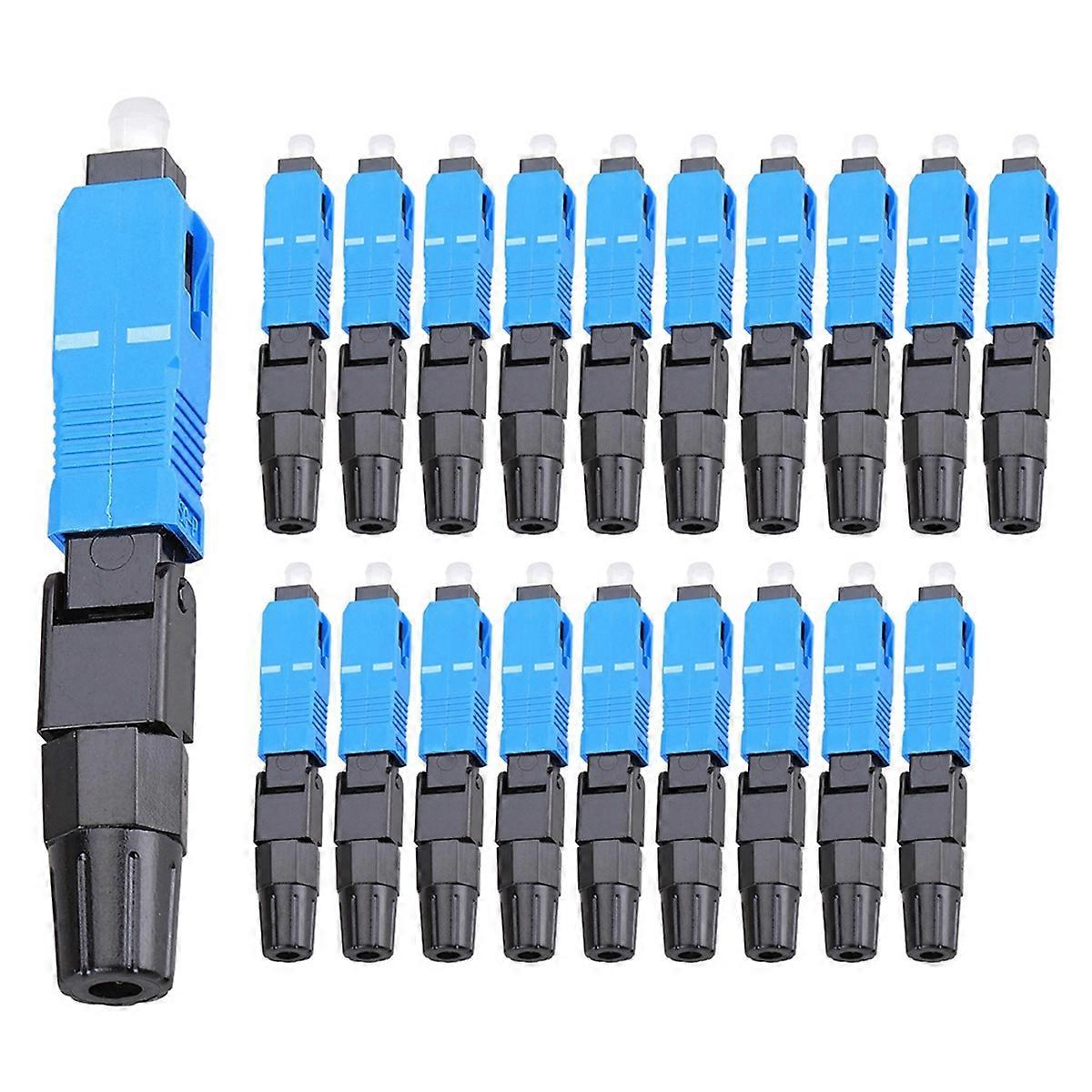 20Pcs SC/UPC Fiber Optic Fast Connectors Pre-Buried Quick Connector