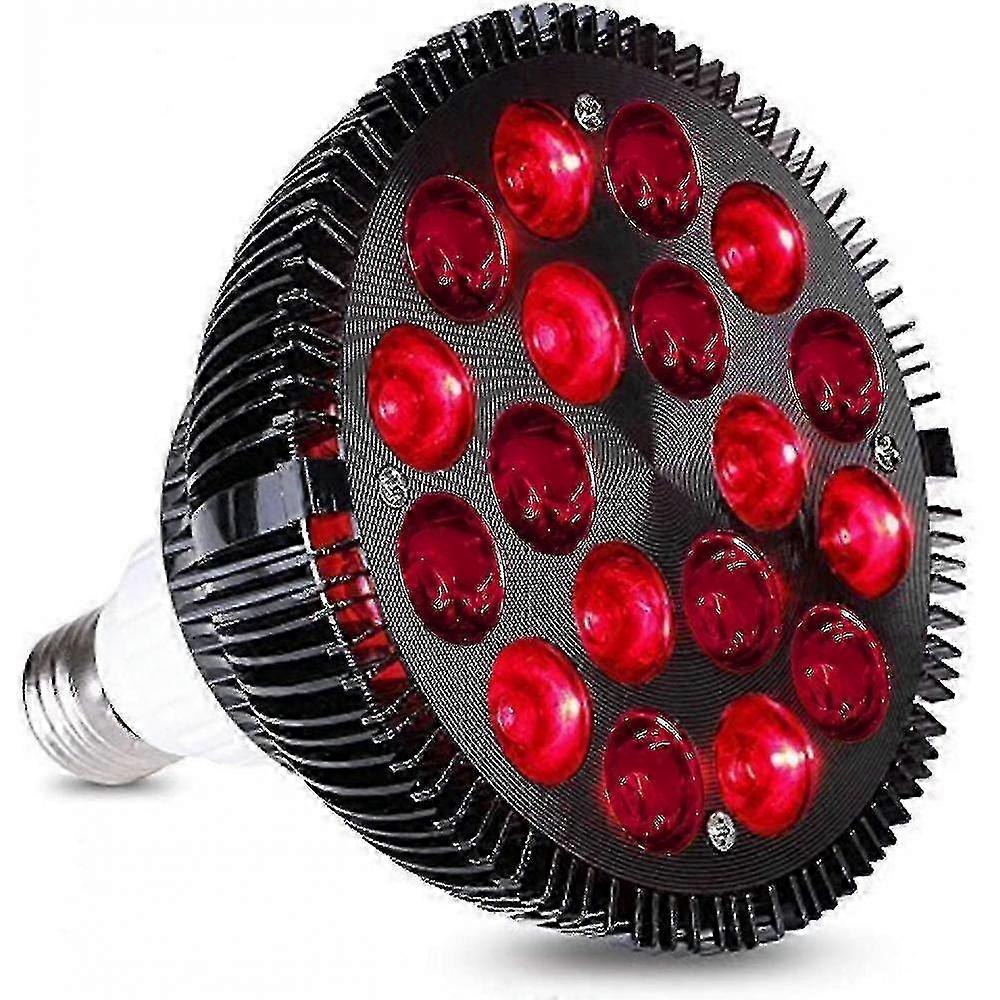 Rødt lys terapi lampe 36w 18 led infrarød lysterapi enhed, 660nm rød og 850nm nær infrarød combo rødt lys OXX--