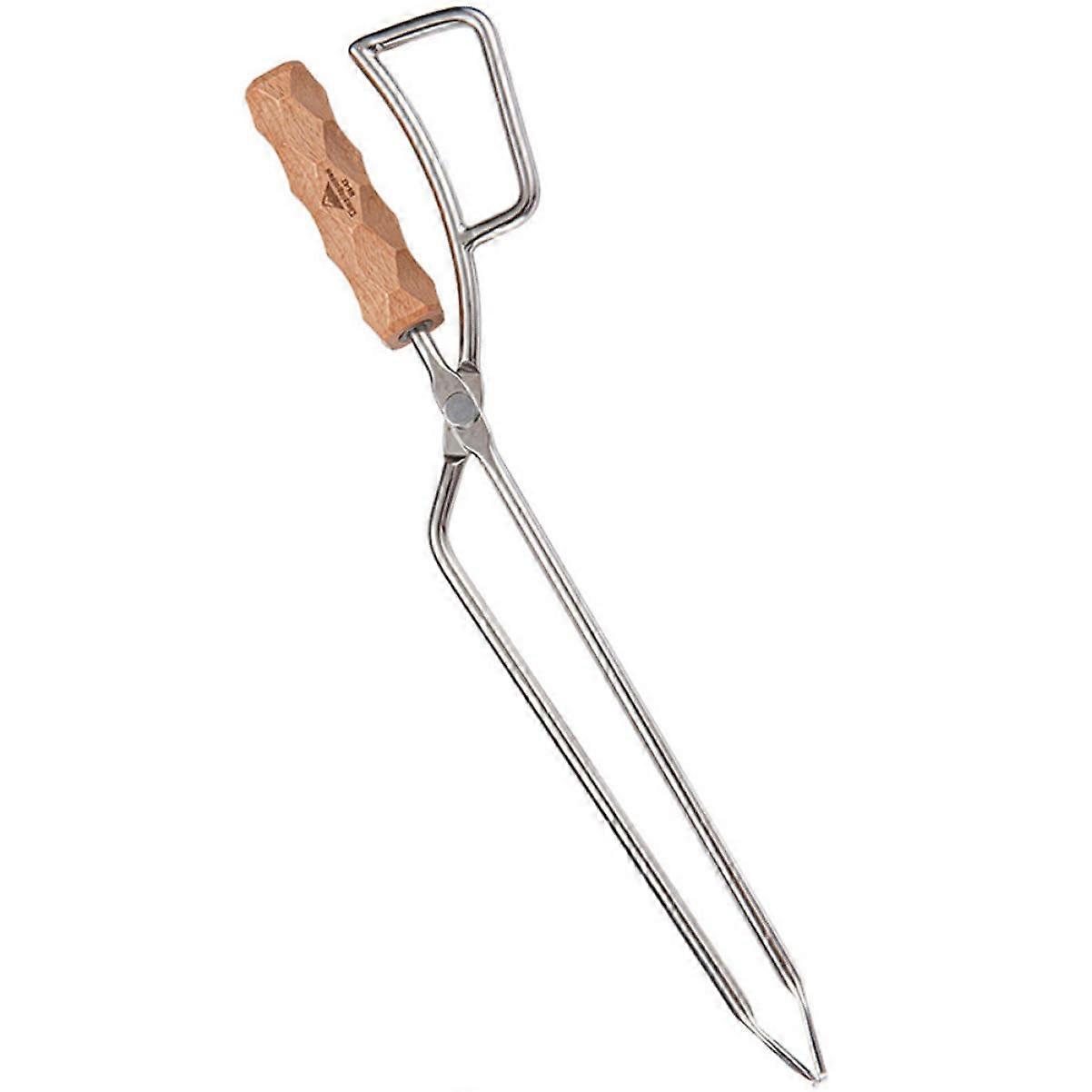 Stainless steel wood grabber Practical coal tongs With long handle For BBQ And fireplace Sturdy BBQ tool For grill And fire pit