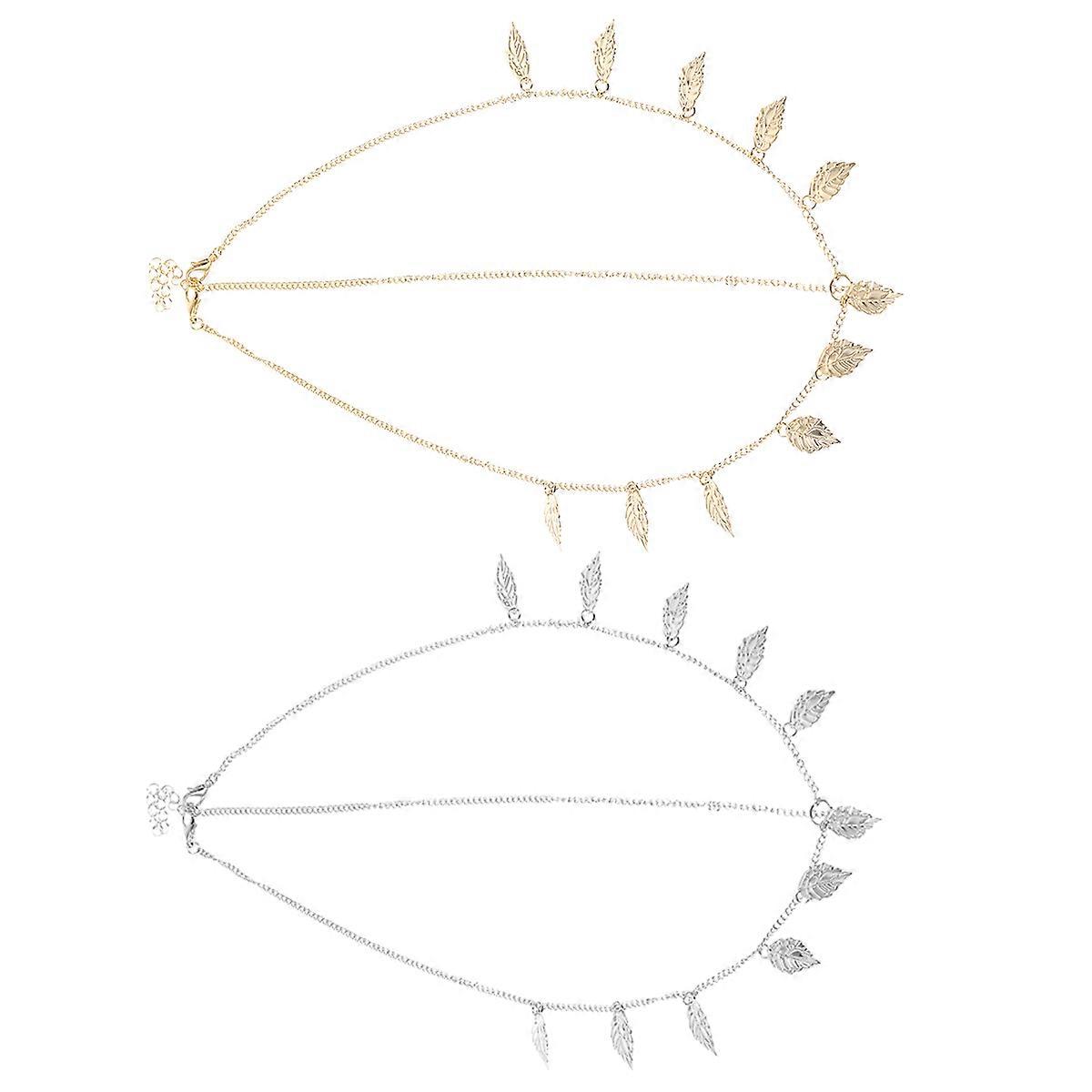 Headband Head Chain Accessories For Women Party Decoration Gorgeous Design Shape 2Pcs