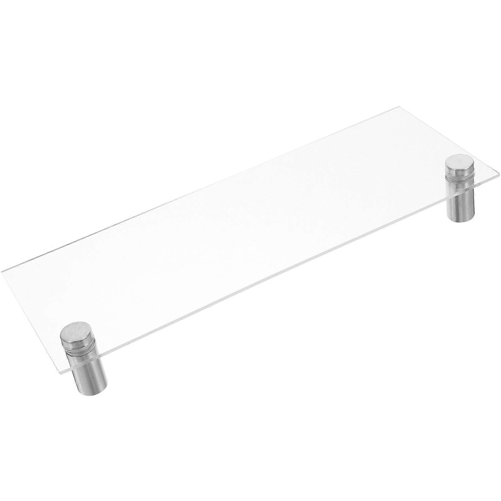 Custom Desk Name Plate Acrylic Nameplate Display Name Employees 7.9X3.0X0.1in Transparent Professional 1Pcs