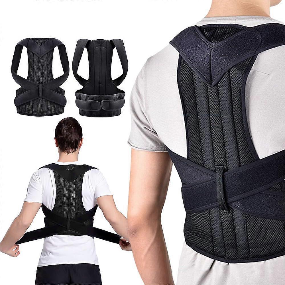 Back Straightener Back Support Belt Adjustable Straight Posture Trainer Create an Upright and Confident, Suitable for Men and Women (BlackM)