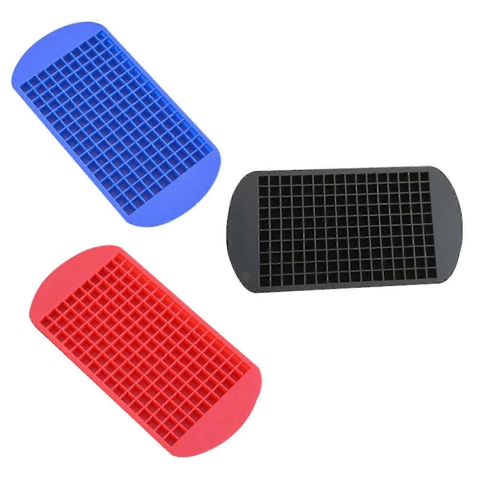 3 Pack Silicone Mini Ice Cube Trays for Easy Release of 160 Small Ice Cubes